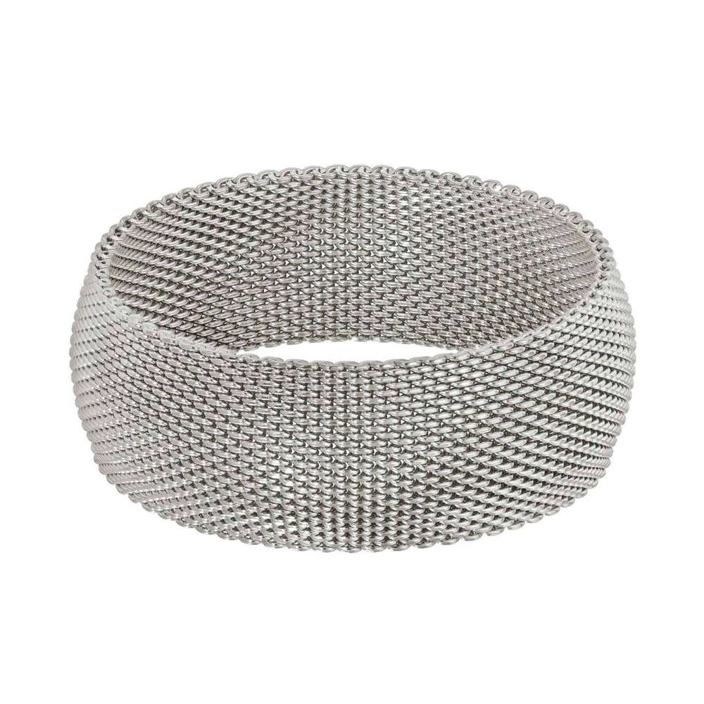 Silver Tone Mesh Bracelet